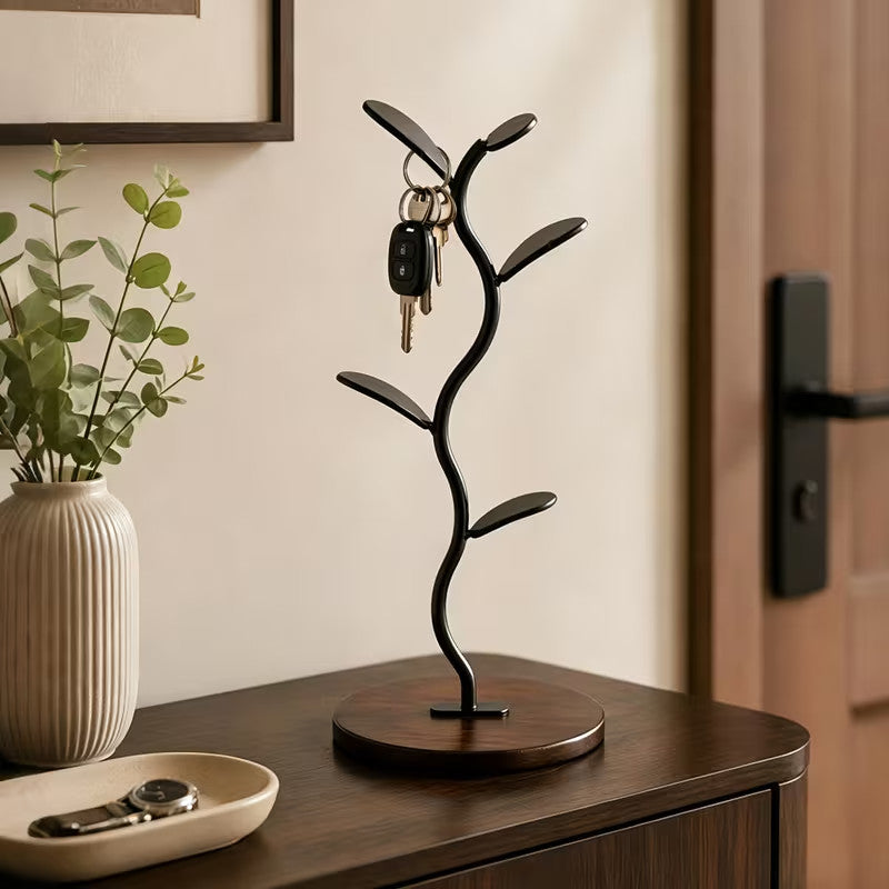 Wood and metal mug tree / key holder