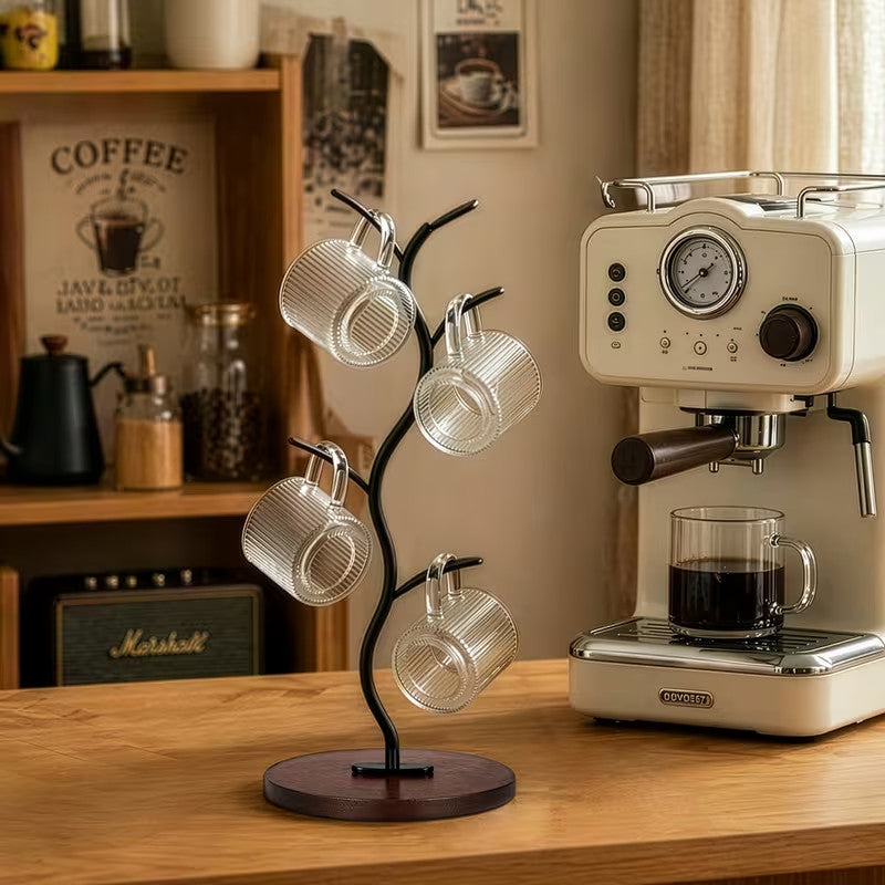 Wood and metal mug tree / key holder
