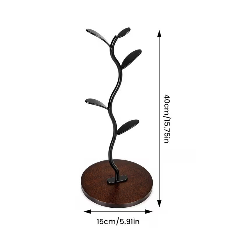 Wood and metal mug tree / key holder