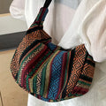 Tribal pattern shoulder bag / cross-body bag