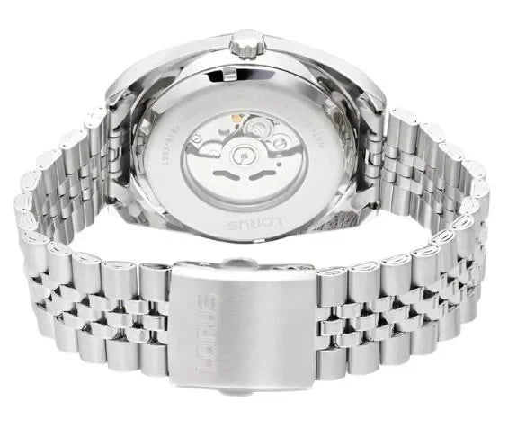 Lorus Mens Automatic Day Date Grey Dial Stainless Steel Bracelet Watch RL447BX9