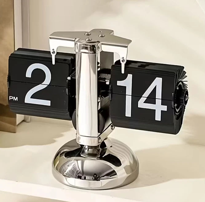 Vintage Digital Flip Down Clock Retro Mechanical Table Clock