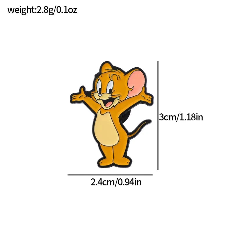 Tom and Jerry Enamel Pin Badge Set of 6