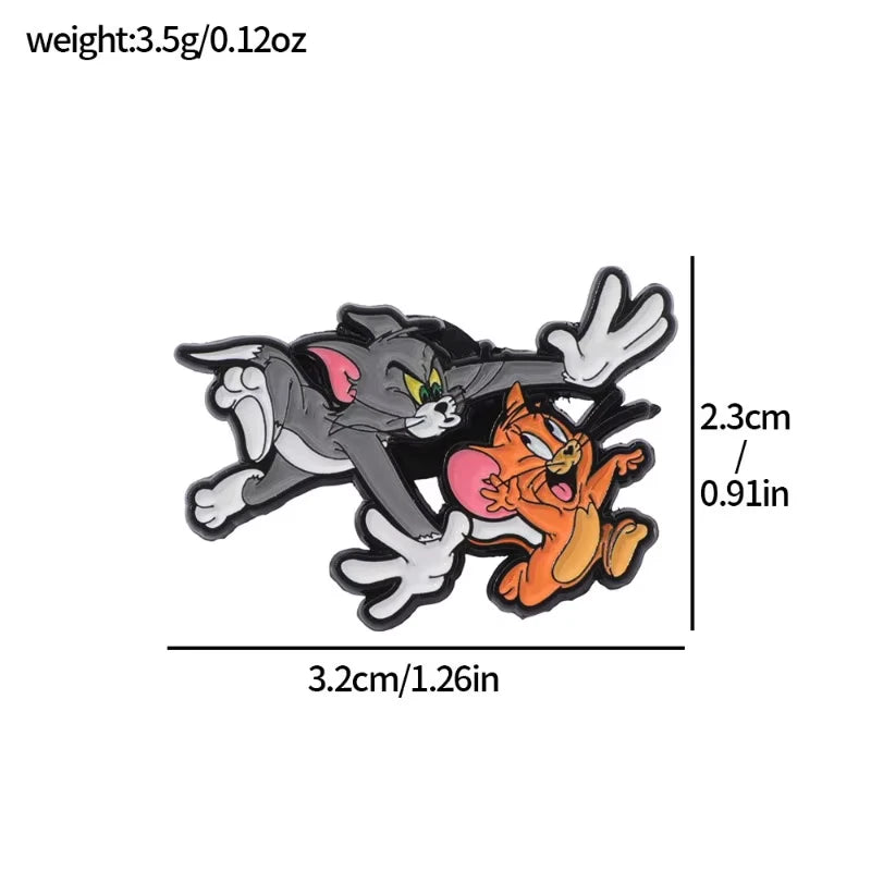 Tom and Jerry Enamel Pin Badge Set of 6