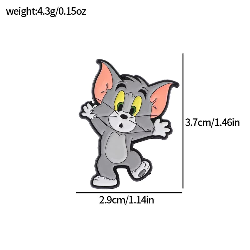 Tom and Jerry Enamel Pin Badge Set of 6