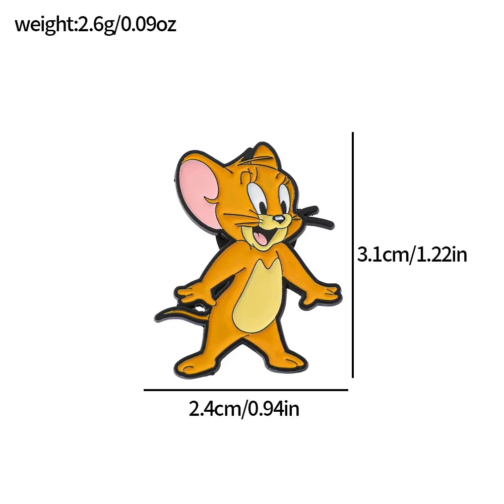 Tom and Jerry Enamel Pin Badge Set of 6