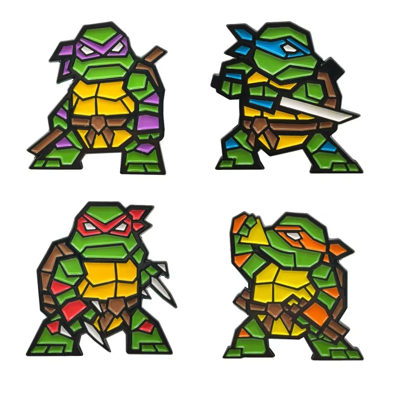 Teenage Mutant Ninja Turtles Enamel Pin Badge Set of 4