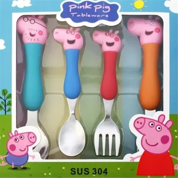 Pink Pig Children's Cutlery Set