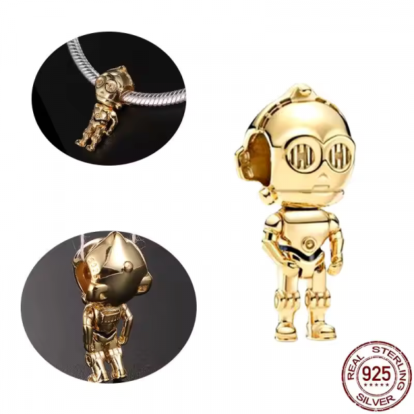Star Wars C3-PO Silver Charm for Bracelets